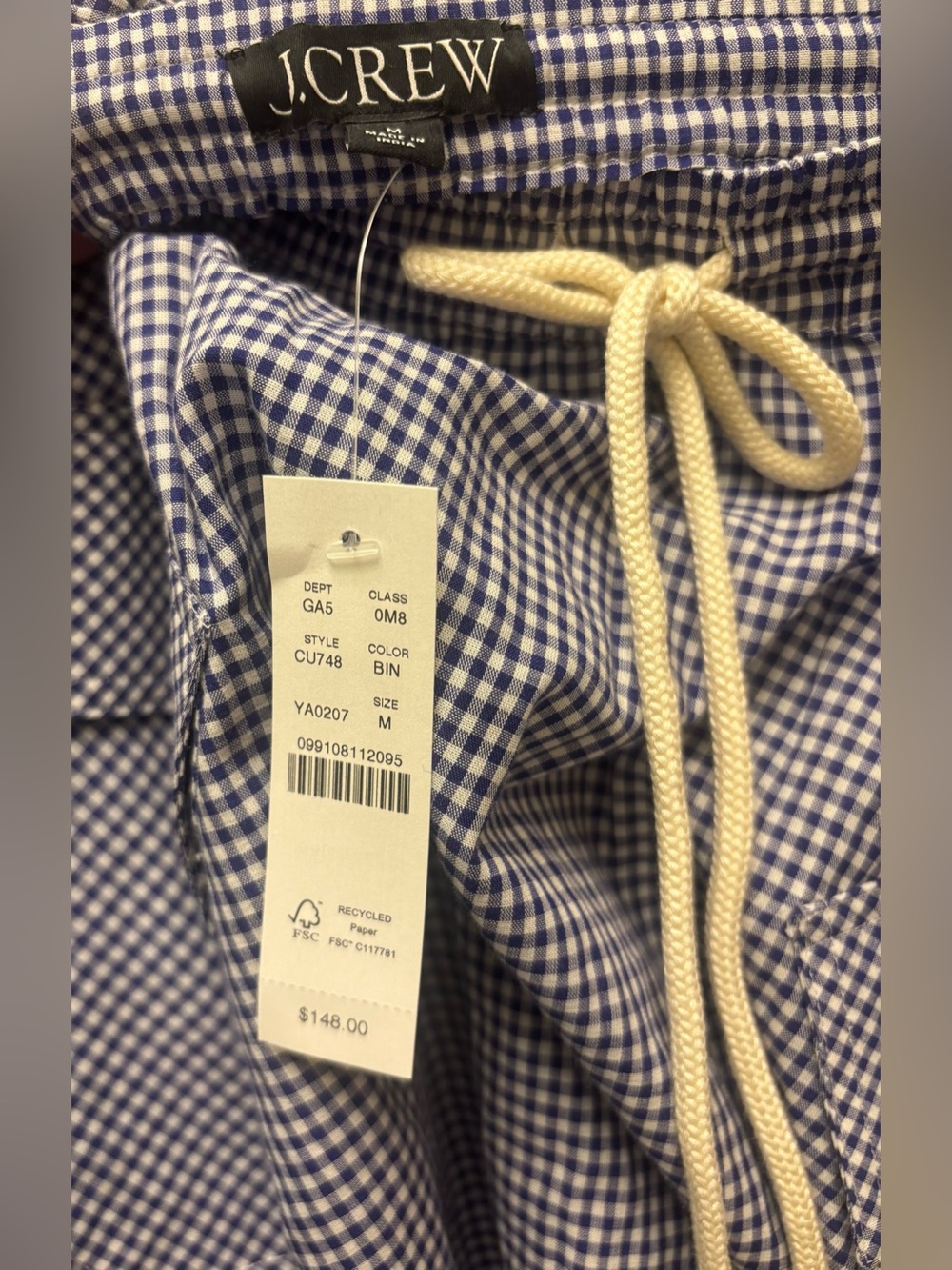 J. Crew Patch-pocket midi skirt in gingham cotton madras - Picture 4 of 4